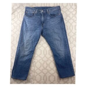 Levis Premium 502 Regular Taper Mens Jeans Blue Medium Wash 36x29